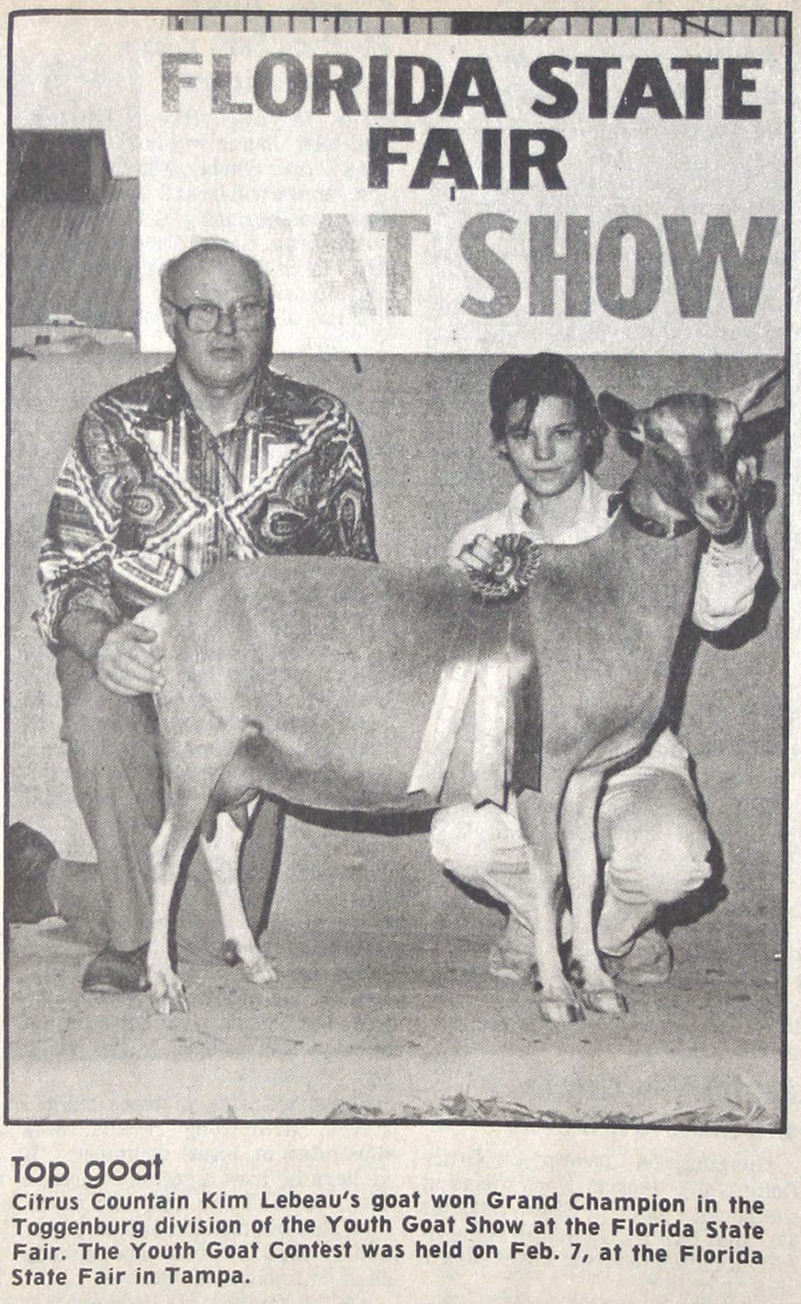 Grand Champion goat State Fair